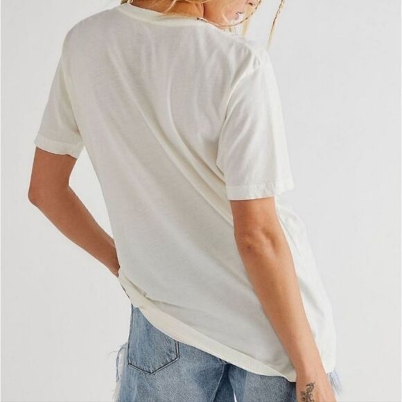 NWOT Free People Midnight Rider Love Is Here To Stay Graphic Tee in White XS - Picture 3 of 9
